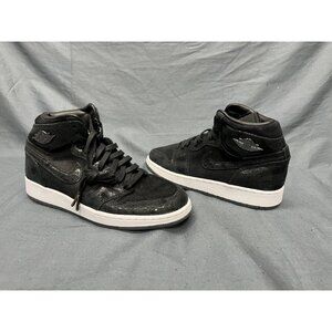 Nike Boys Jordan 1 Retro High (GS) 2016 Heiress Black Suede Size 4.5 NEW NO BOX!
